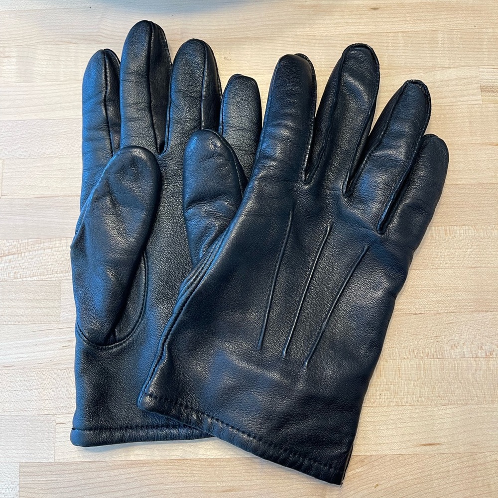 Men’s JCREW genuine leather gloves with wool-cashmere lining!